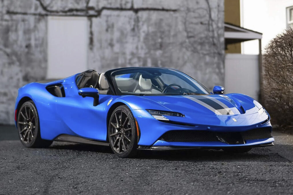 Ferrari SF90 Spider Blu Francia Tsuzuki - 4Boss